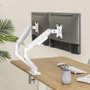 Tooq DB4132TNR-W Soporte de Mesa para 2 Monitores Blanco